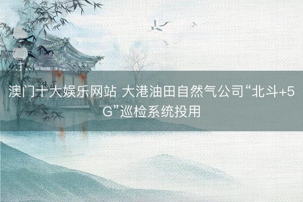 澳门十大娱乐网站 大港油田自然气公司“北斗+5G”巡检系统投用